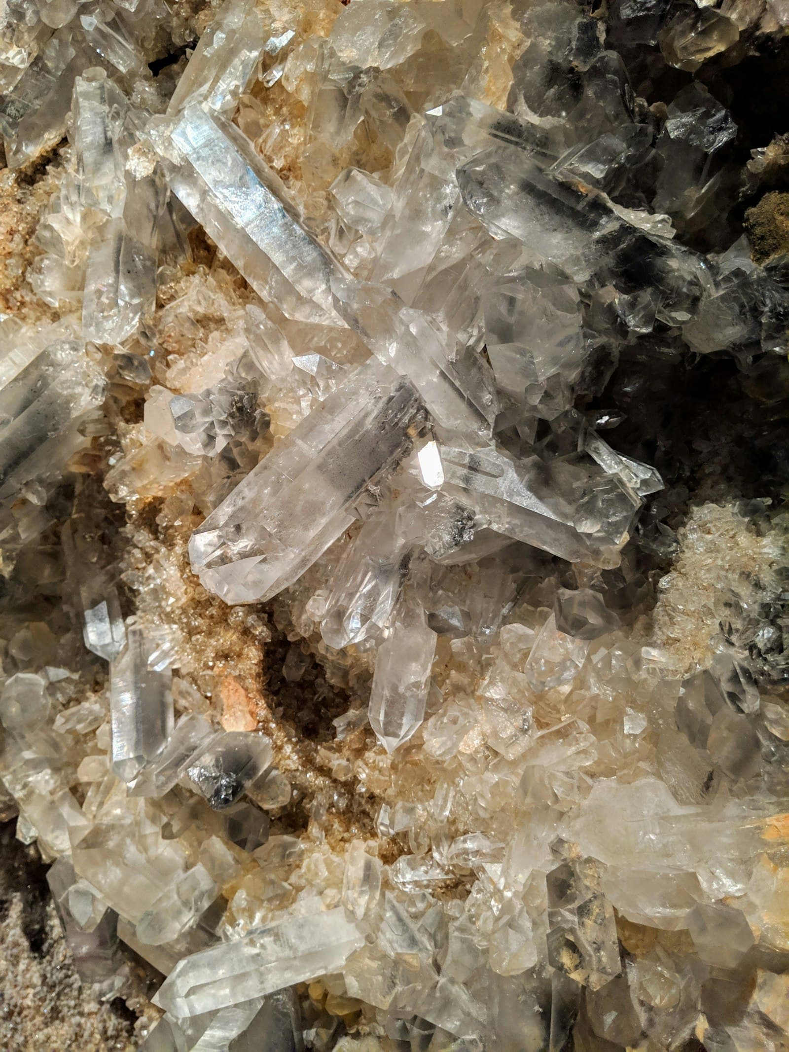 A natural mineral specimen showing its texture
